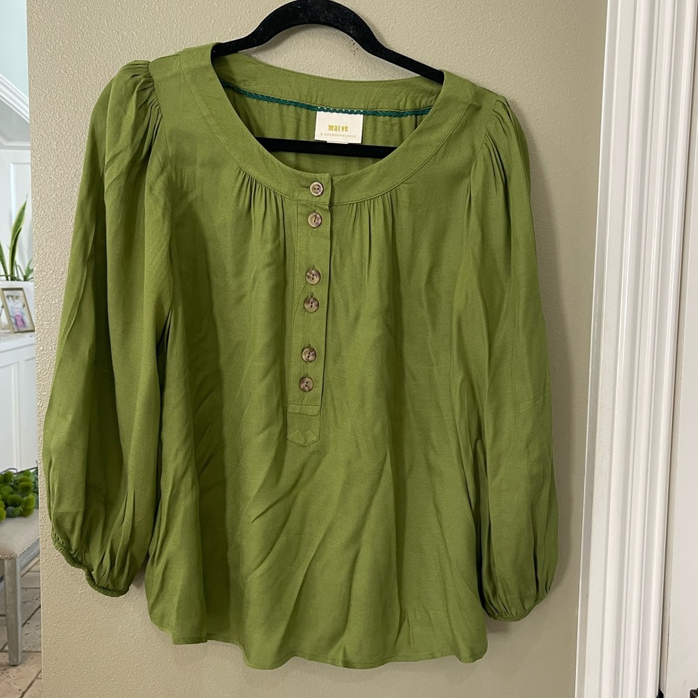 Mauve green blouse in Medium